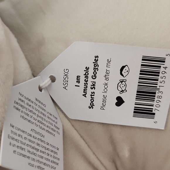 Jellycat Amuseables Sports Ski Goggles Soft & Plush 4.5x6.7" NWT - Picture 5 of 6